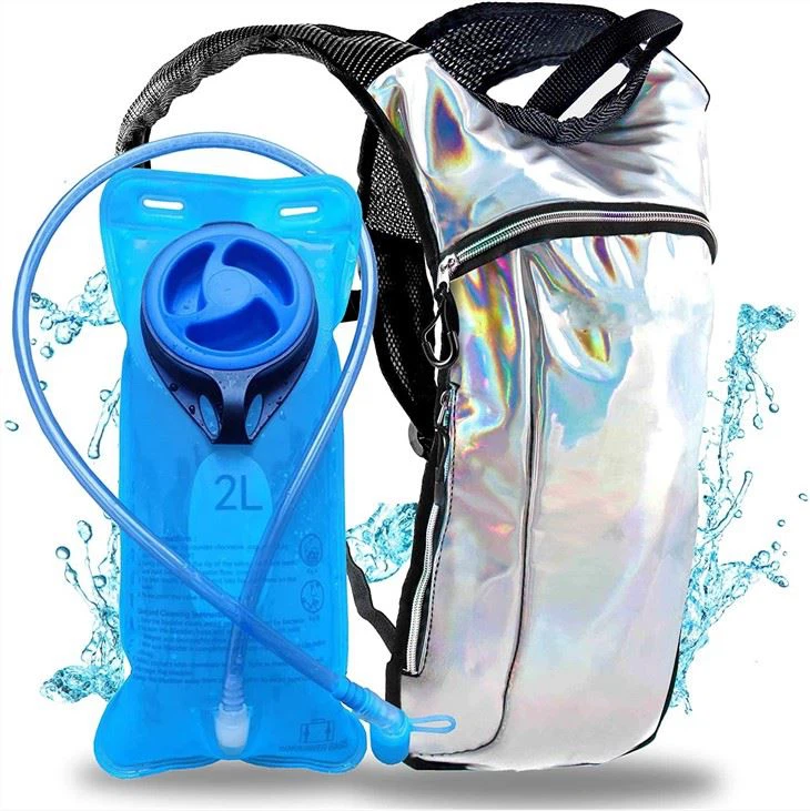 Hydration Pack With Free 2L Free Water Bladder, Lightweight Water Rucksack Backpack Perfect For Hiking, Running, Cycling Blue/Black/Green/Pink